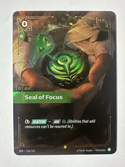 Seal of Focus 226/221 Overnumbered | League of Legends Gear Card - Image 1