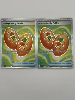 Pokemon- TCG 2X Buddy-Buddy Poffin 167/132 ME01: Mega Evolution -Card - NM - Image 1