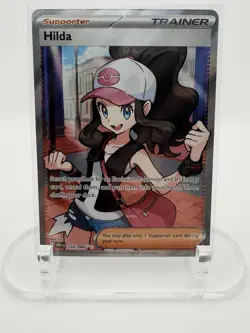 Pokemon TCG Hilda Full Art Ultra Rare White Flare Holo Card 164/086 NM - Image 1