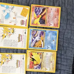Pokemon TCG Legendary Birds Card Lot Moltres Articuno Zapdos 6 Pokemon Cards - Image 1