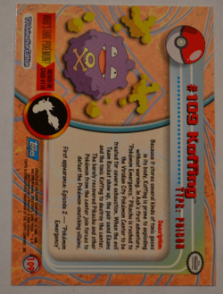 2000 Topps Pokemon TV #109 Koffing Holo Foil Card - Image 2