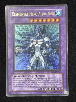 YUGIOH ELEMENTAL HERO AQUA NEOS ULTRA RARE EXCELLENT CONDITION POTD-EN033 - Image 1
