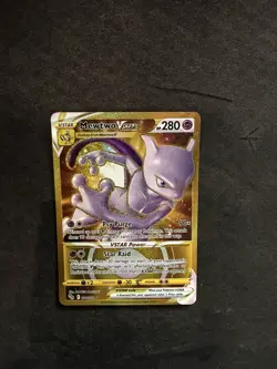 Pokemon Go TCG Mewtwo VSTAR Gold Secret Holo Card 086/078 - Image 1