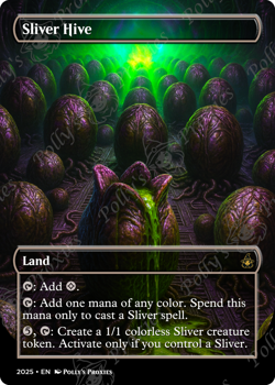 Sliver Hive FOIL Proxy Playtest Card with Custom Fantasy Art Design - Image 4