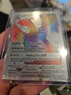 Charizard GX Silver Rainbow Foil Fan Art Vinyl Premium Collector Card - Image 3