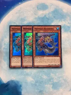 YUGIOH MERMAIL ABYSSPIKE SUPER RARE EXC AP05-EN007 X3 PLAYSET - Image 1