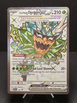 Teal Mask Ogerpon ex - 166 Ultra Rare SV: Scarlet & Violet Promo Cards NM - Image 1