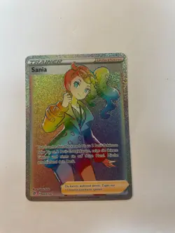 Pokemon TCG Sonia 203/192 Rebel Clash Secret Rare Rainbow Trainer Card German - Image 1