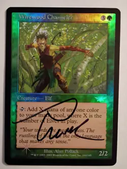 Magic The Gathering - 1x Signed Foil Wirewood Channeler (mtg) Legions - Image 1