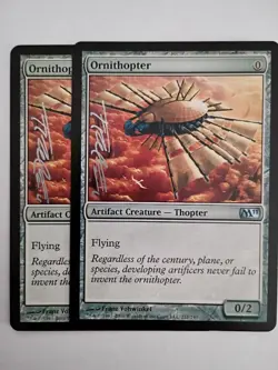 Magic The Gathering - 1x Signed Ornithopter (mtg) M11 - Image 1