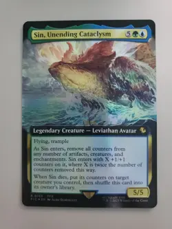 MTG Sin, Unending Cataclysm Commander: Final Fantasy Foil Extended Art Rare - Image 1