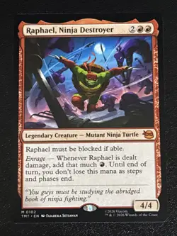 MTG Teenage Mutant Ninja Turtles Raphael, Ninja Destroyer 0102 NM Mythic - Image 1