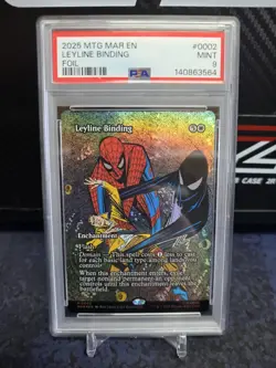 MTG Leyline Binding (Borderless) Foil Marvel Universe Eternal-Legal # 2 NM PSA 9 - Image 1