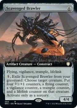 Scavenged Brawler (Extended Art) - Commander The Brothers' War (BRC) NM MTG - Image 1