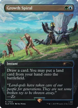 Growth Spiral ** Borderless ** Secret Lair: Playstation - NM MTG - Image 1