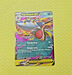 Mega Sharpedo ex 061/094 Me02: Phantasmal Flames Holo Pokemon Card Ultra Rare NM - Image 1