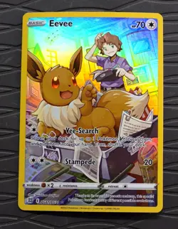 Eevee TG11/TG30 Brilliant Stars Trainer Gallery Holo Full Art Pokemon Card NM - Image 1