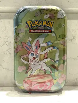 Pokemon TCG Scarlet & Violet Prismatic Evolutions Mini Tin Sealed Sylveon New - Image 1