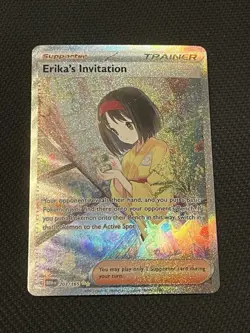 Pokemon TCG SV 151 203/165 Erika’s Invitation Special Illustration Rare - NM - Image 1