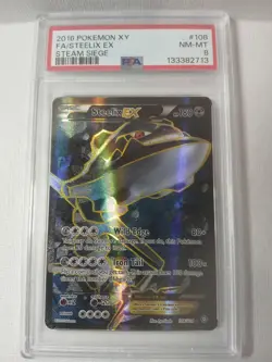 Pokemon 2016 XY Steam Siege Full Art Steelix EX #108/114 PSA 8 NM-MT FA - Image 1