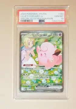 2025 Pokemon JTG- Lillie's Clefairy EX #184 - Special Illustration Rare - PSA 10 - Image 1
