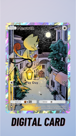 Meowth Full Art Genetic Apex Pokemon TCG Pocket 1 Star ⭐ (English) - Image 1