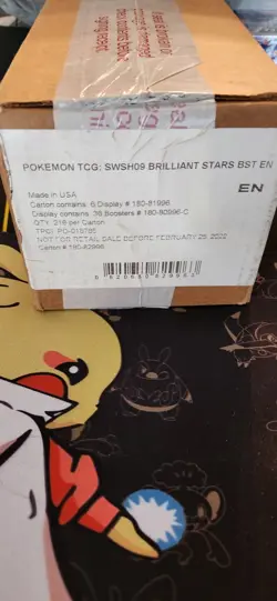Pokemon Sword & Shield Brilliant Stars Booster Box Case - Sealed - 820650829963 - Image 1