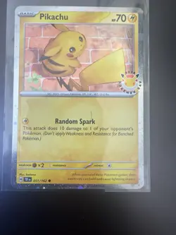 pokemon pikachu 051/162 Promo RARE Swirl Stamped 2026 - Image 2