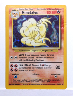Ninetales 2/102 WOTC Holo Rare Base Set 1999 Pokemon HP/DMG - Image 1
