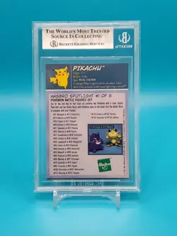 PIKACHU 1999 POKEMON HASBRO TOY WISHES MAGAZINE HAND CUT #1 BGS 6.5 EX-MT+ - Image 2