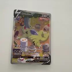 Pokemon Tyranitar V Full Art Single Strike Ultra Rare Holo Battle Styles 155/163 - Image 1