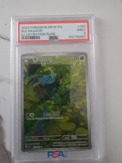 Pokemon TCG Bulbasaur Scarlet Violet 151 Illustration Rare 166/165 PSA 9 Mint - Image 1