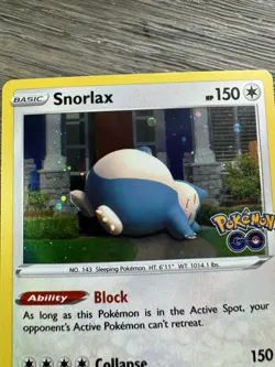 SNORLAX 055/078 Pokemon GO Cosmos Holo Rare Promo Pokemon TCG NM - Image 2