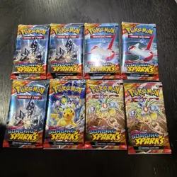 Pokemon TCG S&V Surging Sparks Booster Packs 8 Lot Packs FREE SHIPPING - Image 1