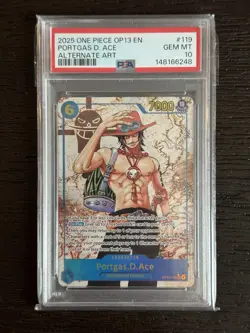 PSA10 Portgas D. Ace 119 Alternate Art One Piece op13-Carrying on His Will - Image 1