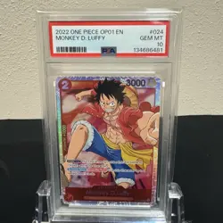 PSA 10 2022 ONE PIECE OP01 EN MONKEY D. LUFFY #024 GEM MINT SUPER RARE - Image 3