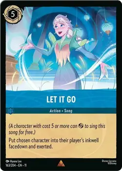 Let It Go 163/204 COLD FOIL Winterspell Disney Lorcana - Image 1