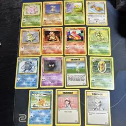 Pokemon Card Lot WOTC Base Set 2 LP, 15 Card Lot H - Image 1
