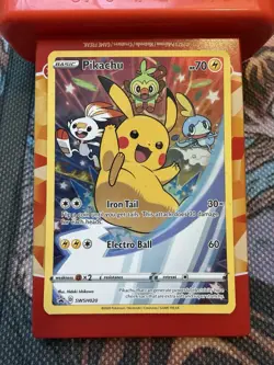 Pokemon Pikachu SWSH020 Promo Basic Holo SWSH: Sword & Shield Promo Cards - Image 1