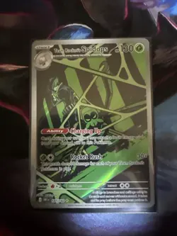 Pokemon TCG Team Rockets Spidops Card 187/182 Destined Rivals - Image 1