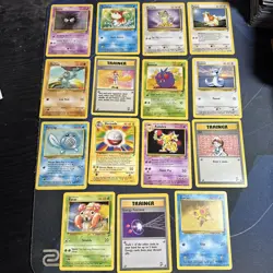 Pokemon Card Lot WOTC Base Set 2 LP, 15 Card Lot G - Image 1