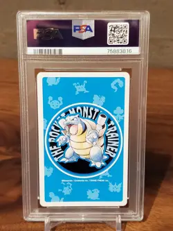 1998 Pokemon Weezing Blue Back Poker Playing Card 7 of Spades - PSA 10 - Image 2