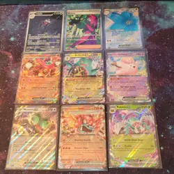 x9 FULL ART Illustration RARE Holo Pokemon card lot NM - Image 1