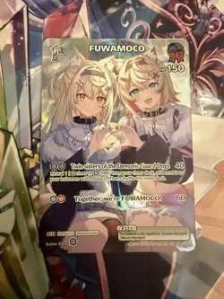 Hololive CARD GAME hBP03-050 FUWAMOCO SR Quintet Spectrum Super Rare - Image 1