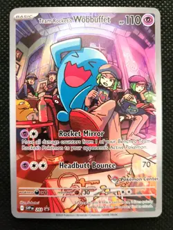 Team Rocket's Wobbuffet 203 Sv: Scarlet & Violet Promo Cards Holo NM - Image 1