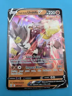 Single Strike Urshifu V 85/163 Pokemon card VG - Image 1