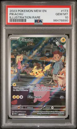 PSA 10 PIKACHU 173/165 | 151 IR Full Art Graded Pokemon Card - Image 1