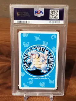 1998 Pokemon Machop Blue Back Poker Playing Card 3 of Clubs - PSA 10 - Image 2
