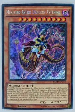 Yugioh Meklord Astro Dragon Asterisk LC5D-EN166 Secret Rare 1st Edition - Image 1