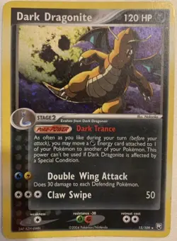 GMA 5 Dark Dragonite Team Rocket Returns Holographic Pokemon Card FBG C+ - Image 2